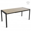 ЛОФТ стол раздвижной Дуб Галифакс Табак/Черный